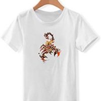 escorpión estilo arte camiseta blanca